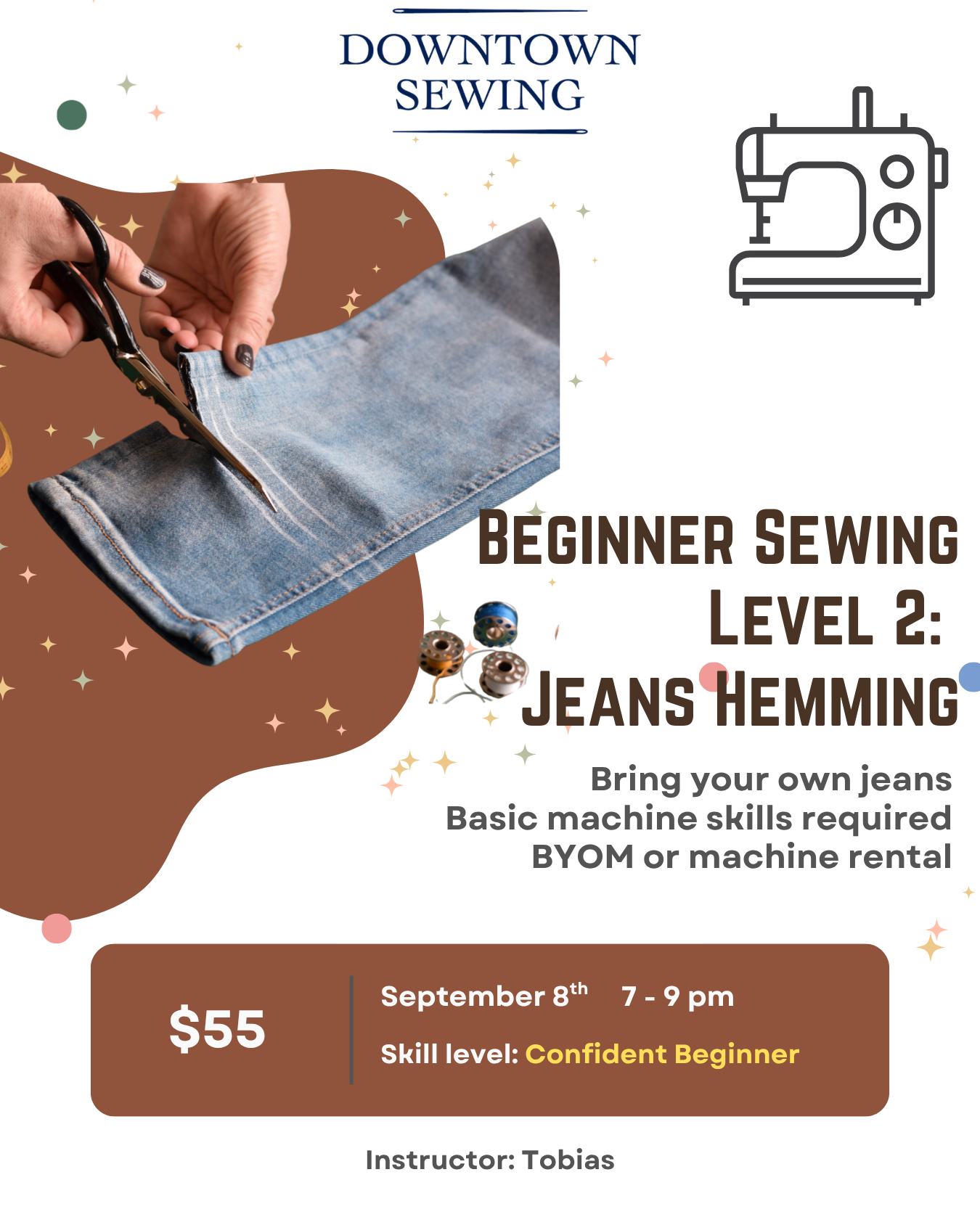 Jeans Hemming - September 8, 7-9pm