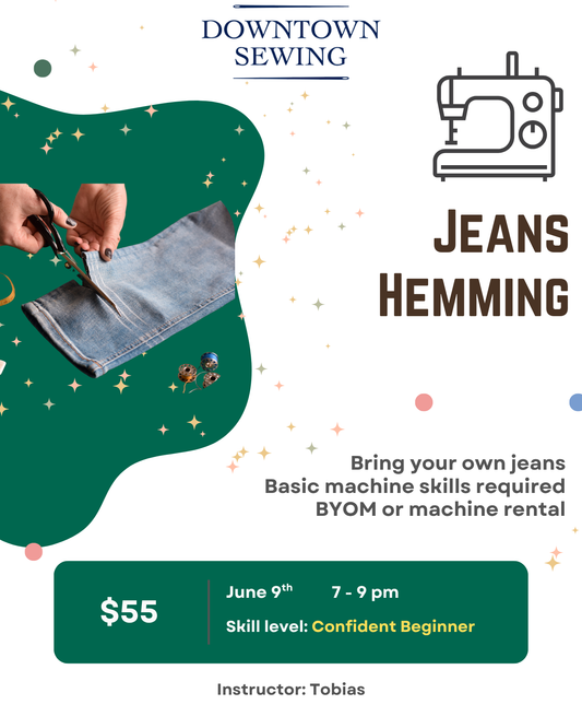 Jeans Hemming - June 9, 7-9pm