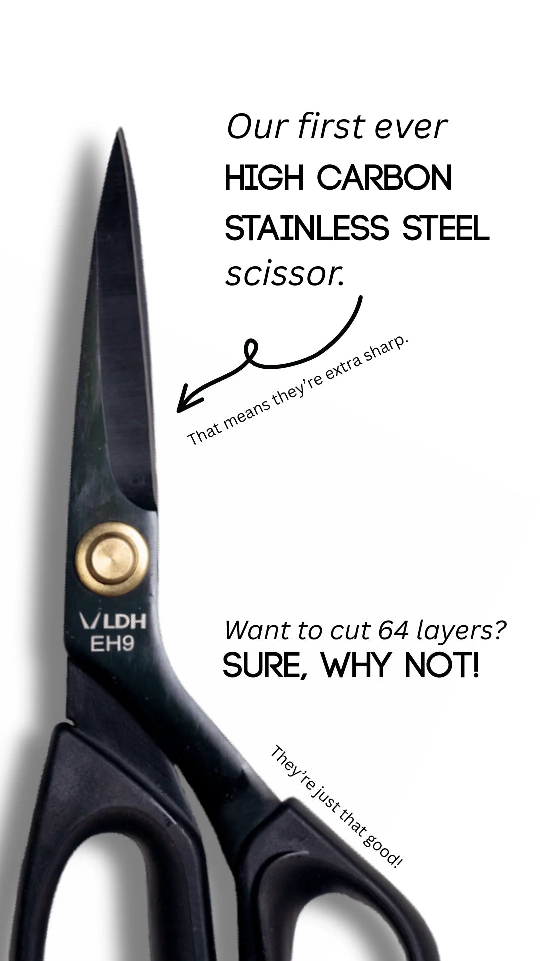 LDH - 10” Ergonomic Scissors midnight edition
