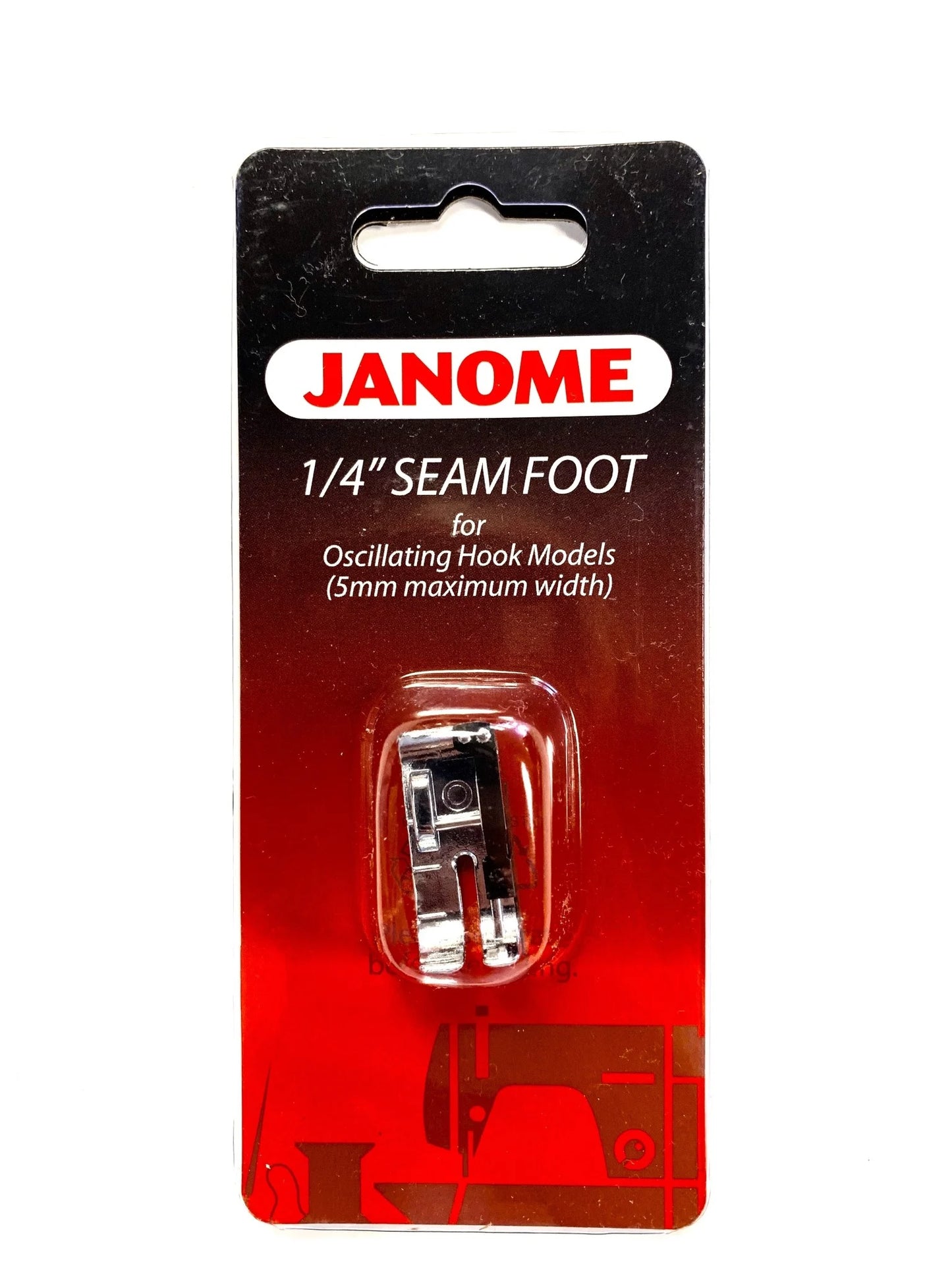 Janome 1/4" Seam Foot 200330008 - Front Loading 5mm